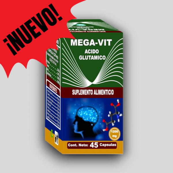 MEGA-VIT ACIDO GLUTAMICO CONT. NETO. 45caps.